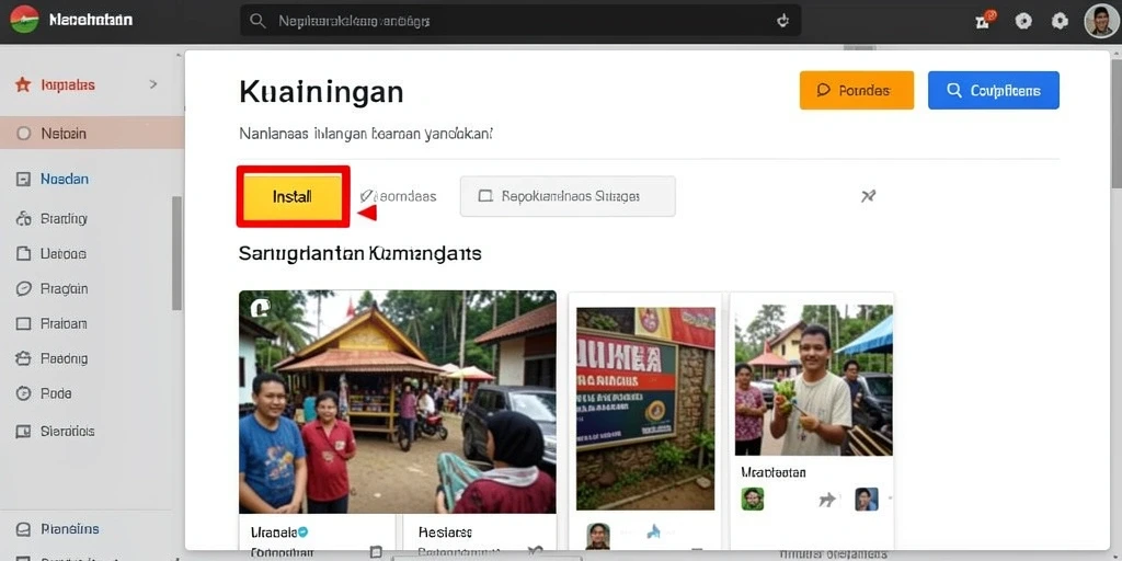Tampilan awal yang menarik dan menggugah semangat.