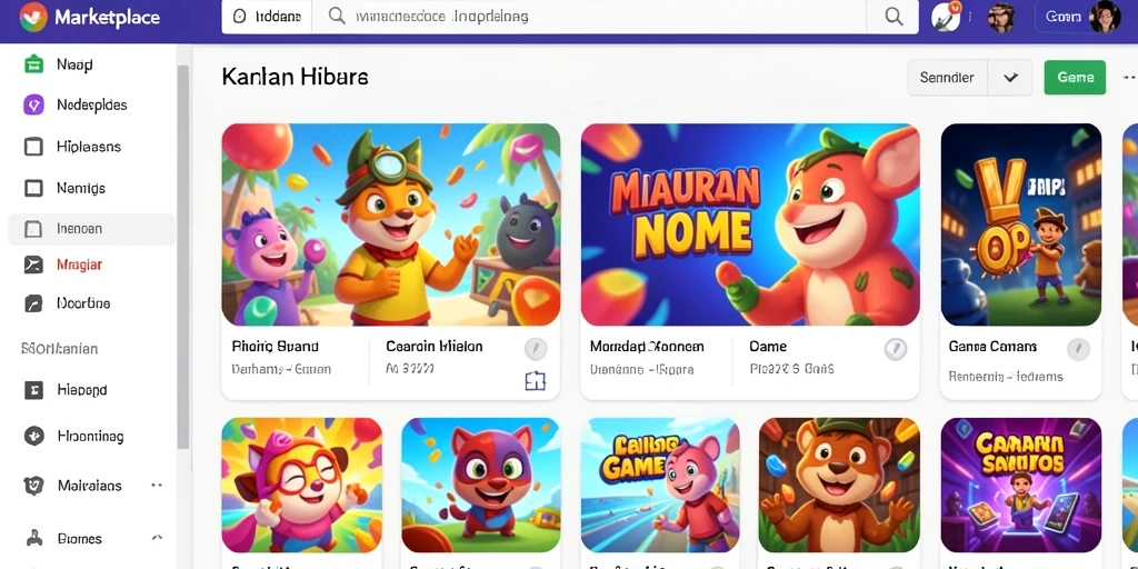 Tampilan antarmuka utama yang menarik perhatian.